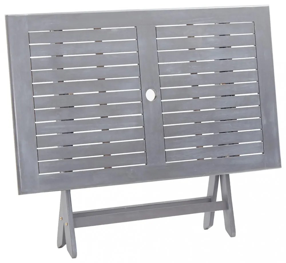 tömör akácfa összecsukható kerti asztal 120 x 70 x 75 cm