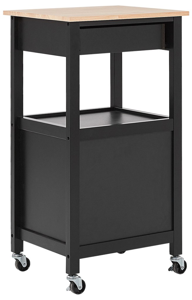 Praktikus Fekete Zsúrkocsi SIENA Beliani