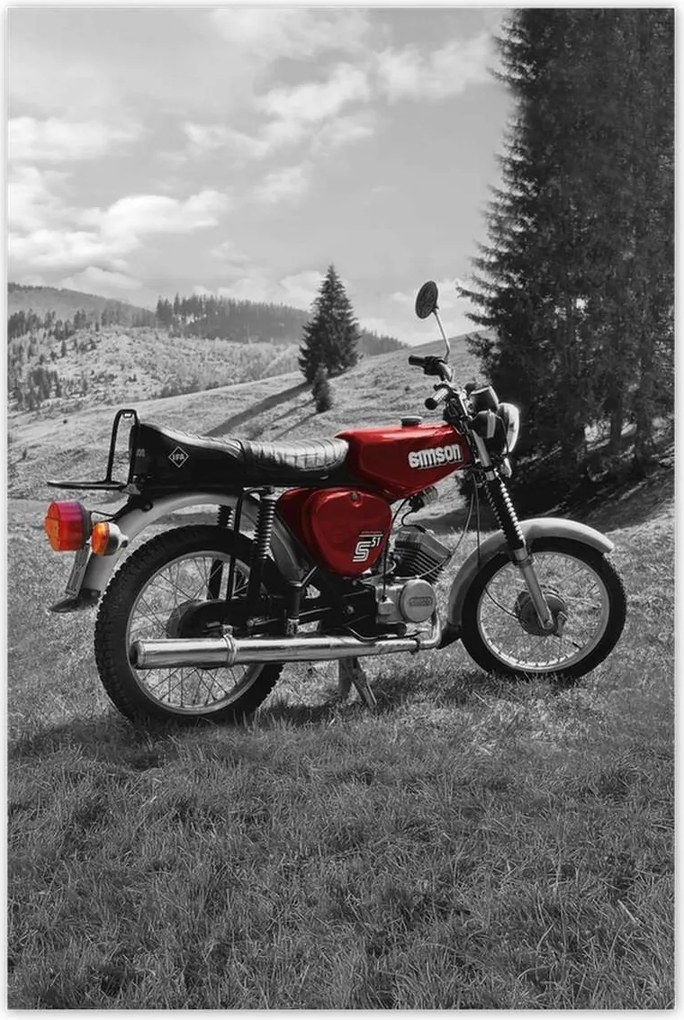 Poszterek 80x120 Piros Simson S51 E