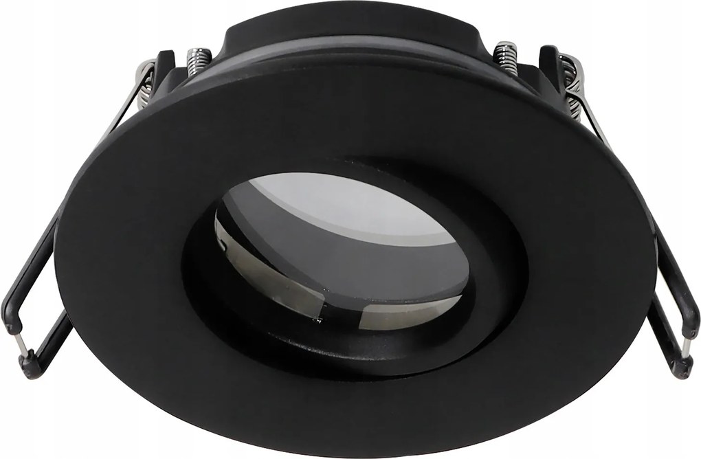 Edo Mennyezeti halogén lámpatest Poli Hermetikus fürdőszobai fekete IP44