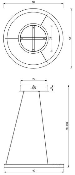 LED Csillár zsinóron GALAXIA LED/26W/230V fekete
