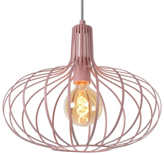 Lucide 78393/38/66 - Csillár zsinóron MERLINA 1xE27/60W/230V rózsaszín