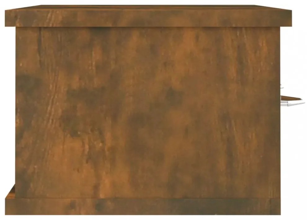 füstös tölgy színű szerelt fa faliszekrény 60 x 26 x 18,5 cm