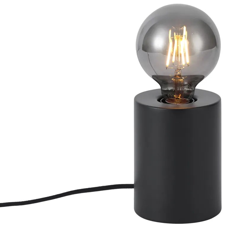 Modern fekete asztali lámpa 13 cm - Cylinder