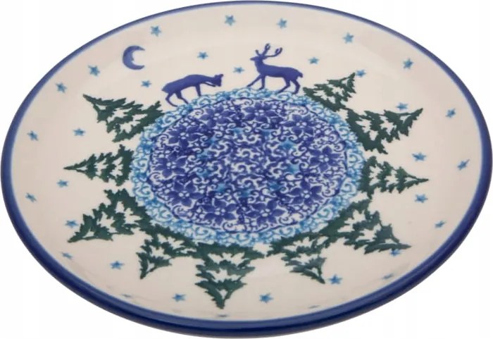 Desszerttányér 16 cm Karácsony Bolesławiec