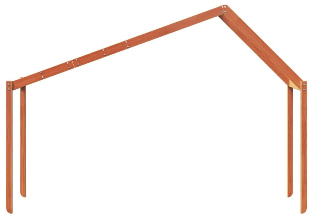 viaszbarna tömör fenyőfa gyerekágytető 213 x 85,5 x 144,5 cm