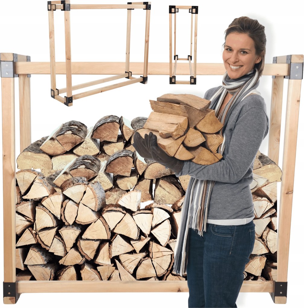 Fa kandalló tűzifa tartó állvány 0,5 m3 Eko