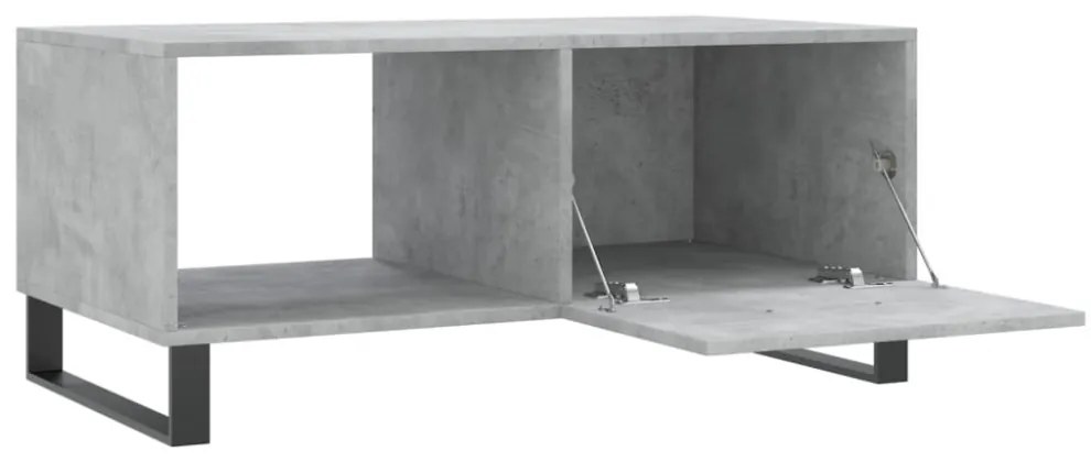 betonszürke szerelt fa dohányzóasztal 90 x 50 x 40 cm