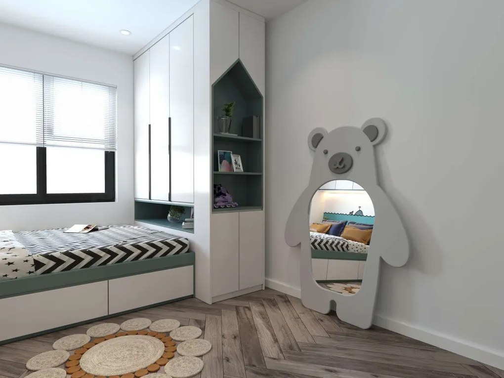 Bear tükör, szürke, 110 cm