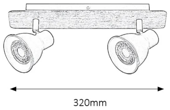 Rabalux 5903 - Spotlámpa MAC 2xGU10/15W/230V