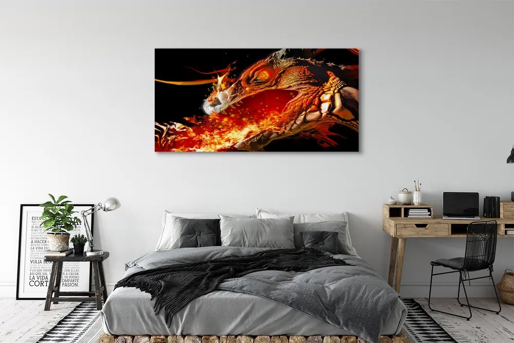 Canvas képek Tűzokádó sárkány 140x70 cm