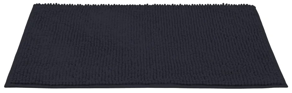 Sötétkék textil fürdőszobai kilépő 50x80 cm Chenille – Allstar