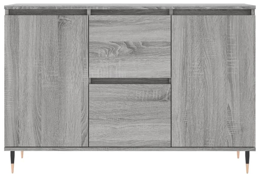 szürke sonoma színű szerelt fa tálalószekrény 101,5 x 35 x 70 cm