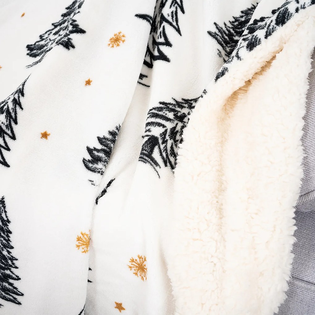 4Home Frosted Trees gyapjú hatású pléd, 150 x 200 cm