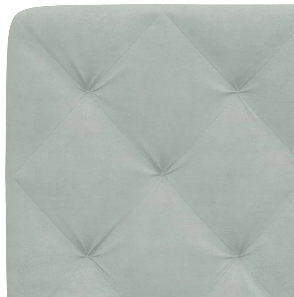 világosszürke bársony fejtámla párna 120 cm