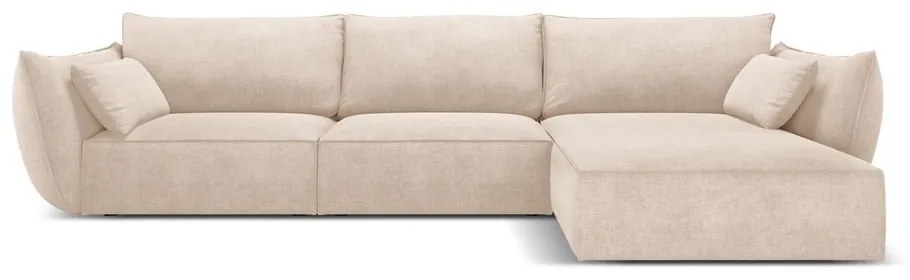 Bézs sarokkanapé (jobb oldali) Vanda – Mazzini Sofas
