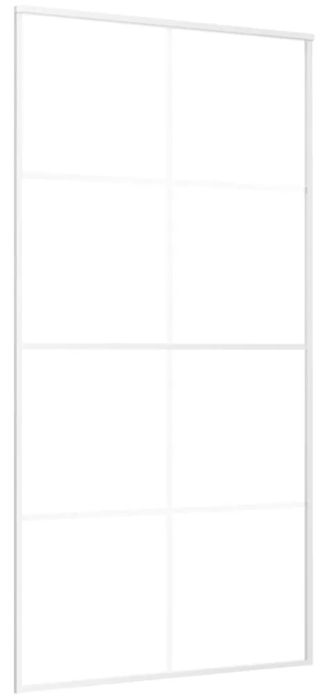 Fehér matt ESG üveg és alumínium tolóajtó 102,5x205 cm