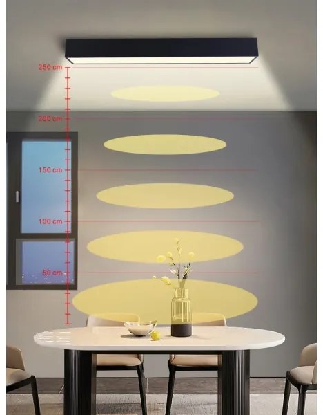 Immax NEO 07074-90-LED Dimmelhető mennyezeti lámpa CANTO 50W/230V fekete Tuya + távirányító