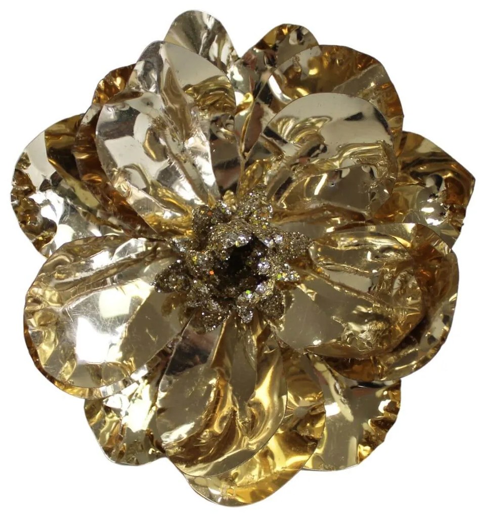 Arany magnólia csipeszen 12cm