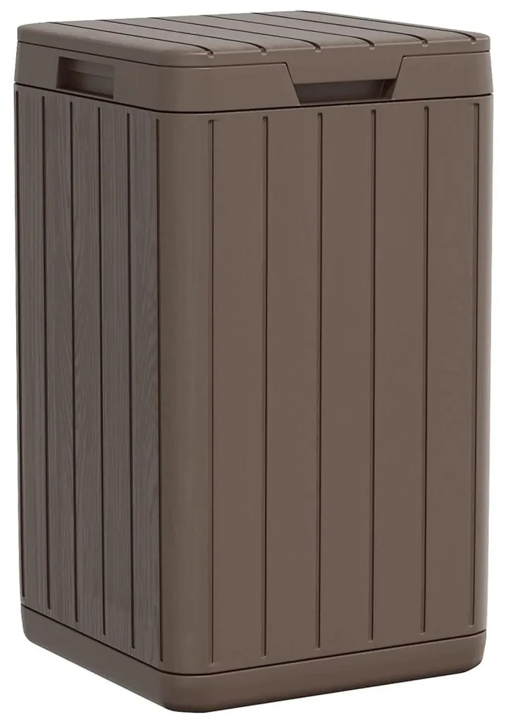 barna PP kültéri szemeteskuka 38 x 38 x 65 cm