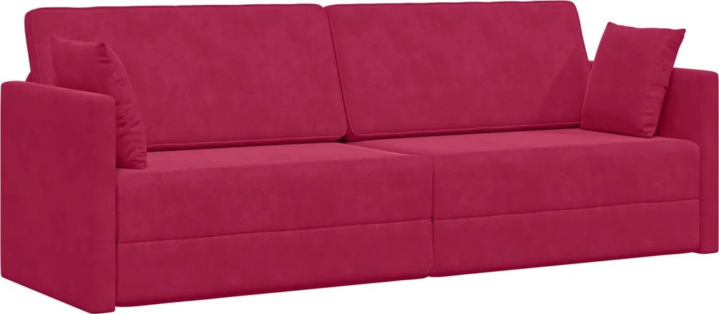 vidaXL Padlókanapé-ágy 200cm Bordó Bársony