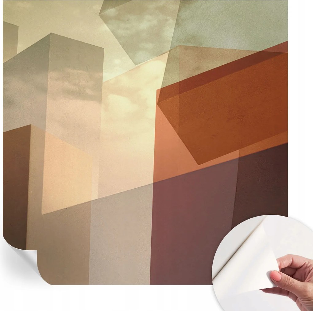 Matt öntapadós fotótapéta falra Absztrakt tömbök 250x250 cm