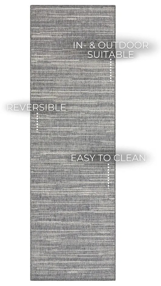 Szürke kültéri futószőnyeg 250x80 cm Gemini - Elle Decoration