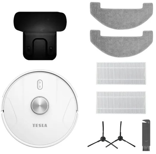 TESLA Electronics RoboStar - Intelligens robotporszívó 2in1 2600 mAh Wi-Fi fehér