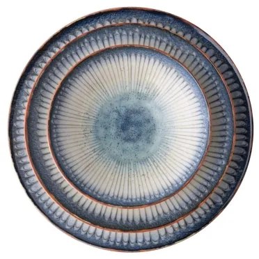 24 részes étkészlet kék/porcelán