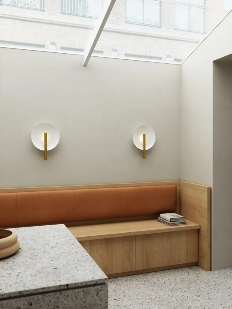 Nordlux modern fali lámpa furiko fehér csiszolt sárgaréz nor2320241035