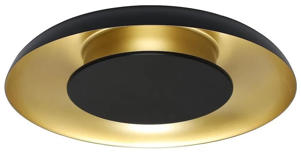 LED mennyezeti lámpa PIATTINO LED/30W/230V 3000/4000/6000K Ø 40 cm fekete/arany
