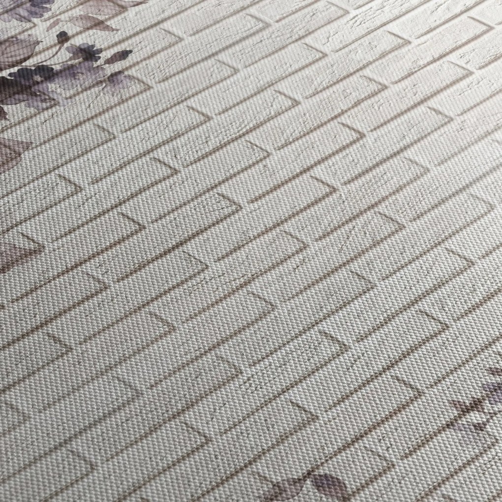 A fal egy képe és a csokor (120x50 cm)