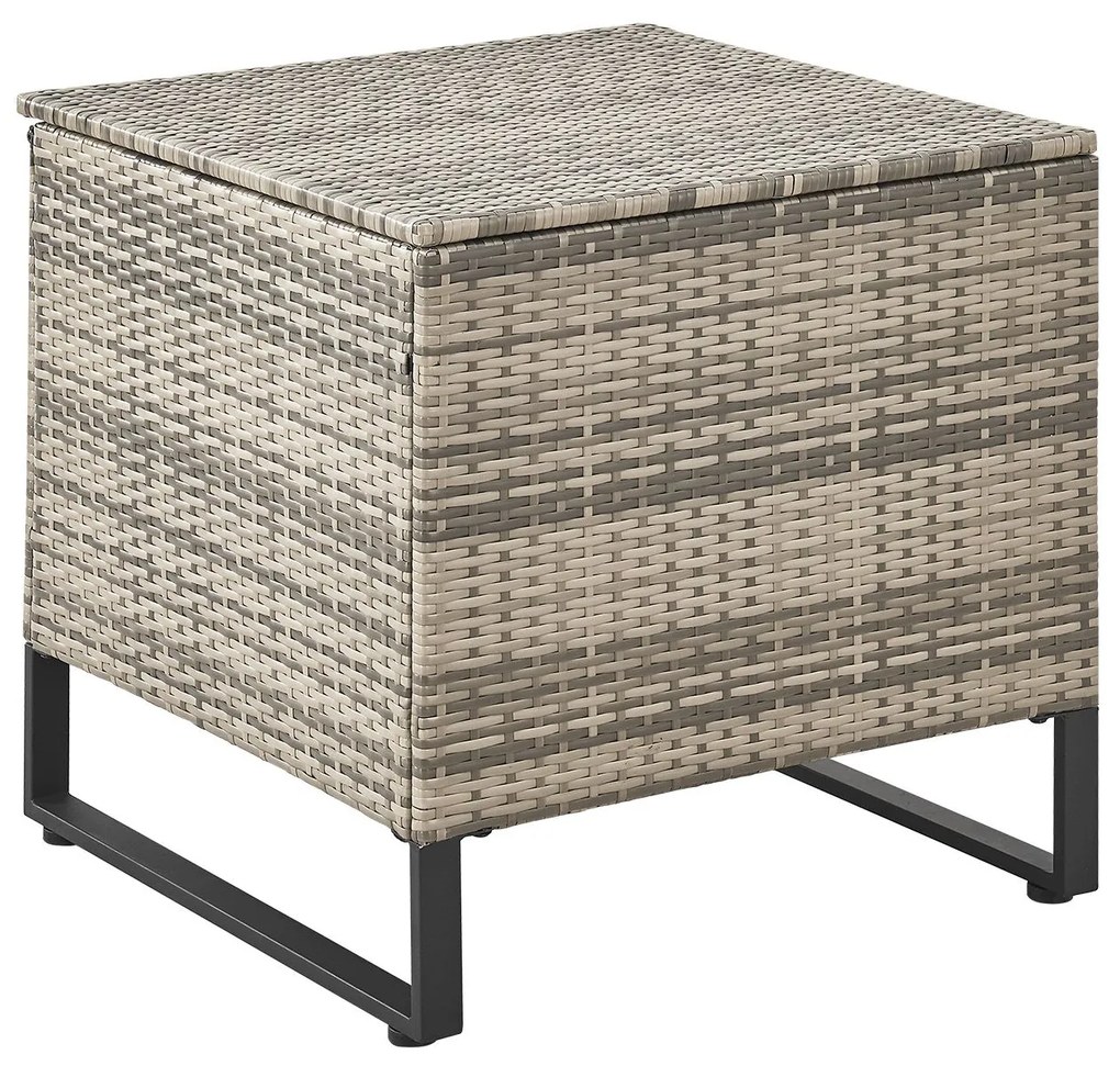 Juskys Santorini rattan kerti bútor szett - szürke