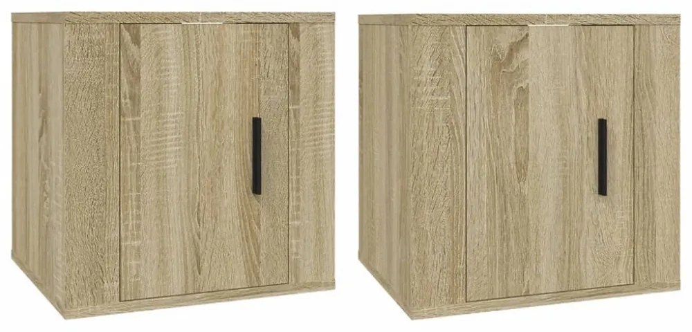 2 db sonoma tölgy fali TV-szekrény 40x34,5x40 cm