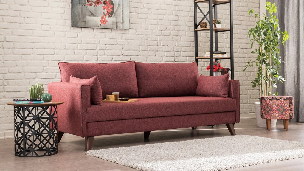 3 személyes kanapéágy Bella Sofa - Bordó