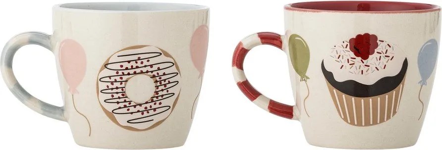 Krémszínű kőedény gyerek bögre szett 2 db-os 200 ml Darby – Bloomingville Mini