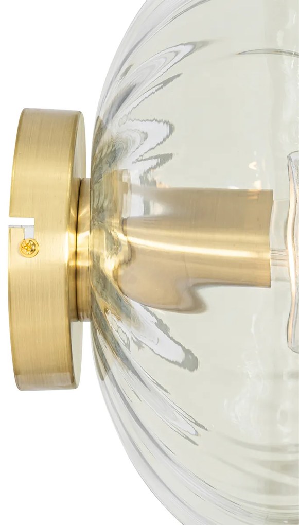 Art Deco fali lámpa arany színben üveggel - Ayesha