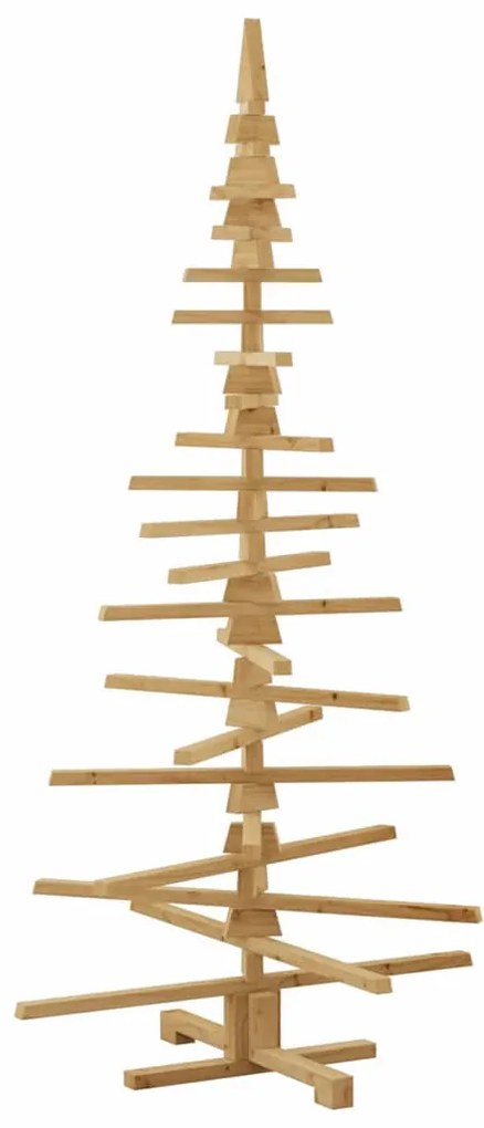 Fából készült Karácsonyfa állvánnyal Barna 180 cm Tömör fenyőfa