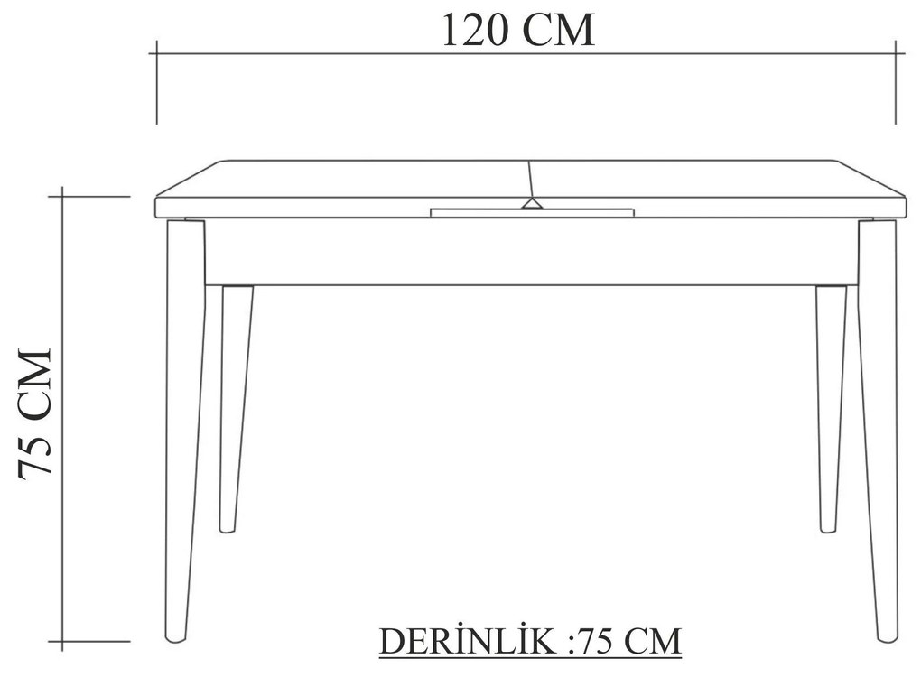 Étkezőgarnitúra(Kihúzható asztal, szék) (3 db) Santiago 0701 - Atlanti fenyő, Soho Szürke