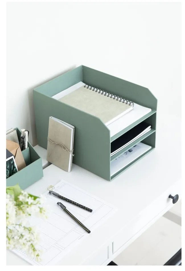 Zöld karton rendszerező dokumentumokhoz Trey Canvas Paper Laminate – Bigso