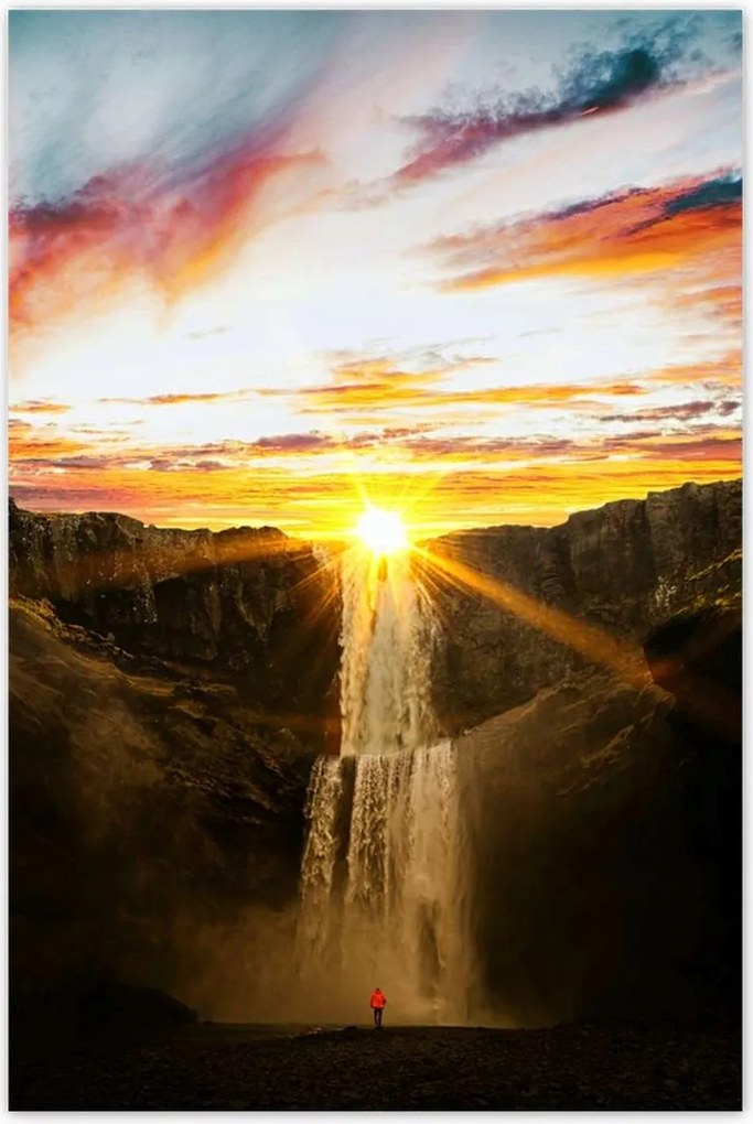 Poszterek 80x120 Naplemente Vízesés