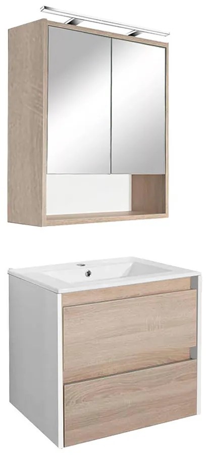 Porto 60 komplett fehér-sonoma tölgy