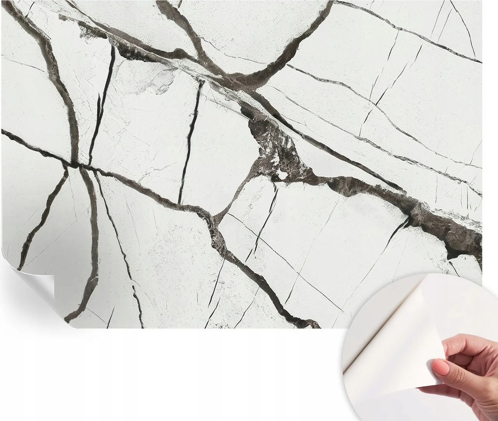 Dekoratív Öntapadós Tapéta Divatos Minták Márvány repedések 152x104 cm