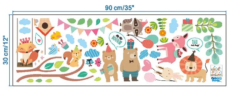 PIPPER | Falmatrica"Vidám állatok" 70x83 cm