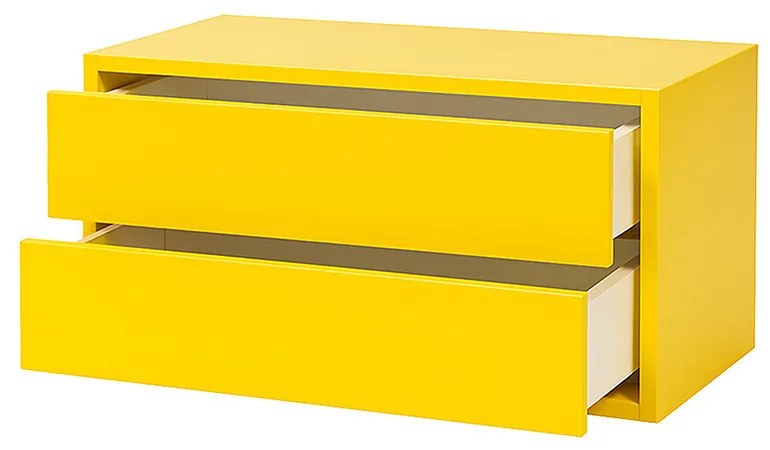 Boxie 2 fiókos fali szekrény 40x80x37 cm sárga