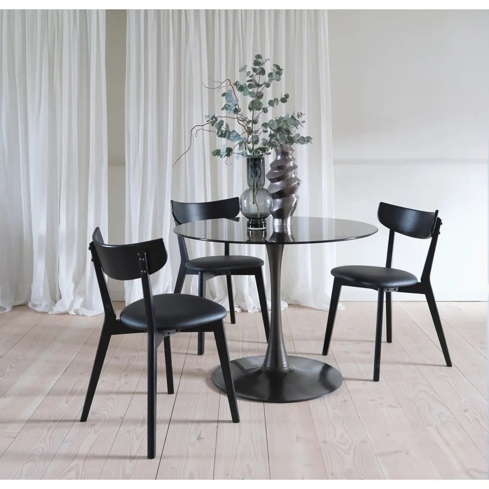 Fekete étkezőszék szett 2 db-os Pero – Unique Furniture