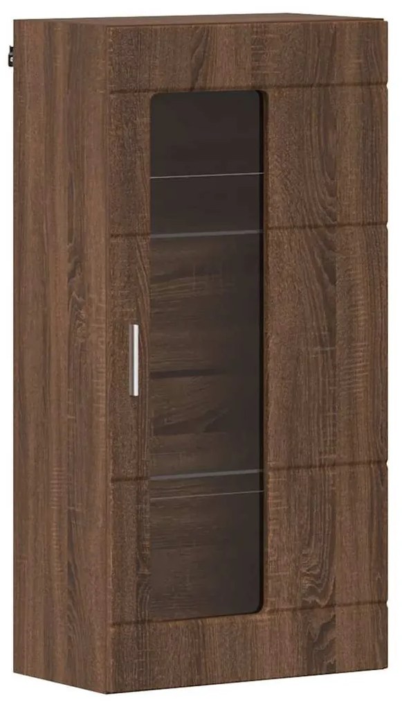 Fali szekrény polcokkal barna tölgy 55 x 29 x 100 cm Faanyag