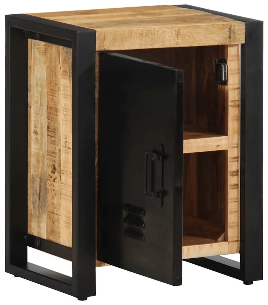 Éjjeli szekrények 2 db tömör nyersfa mangó