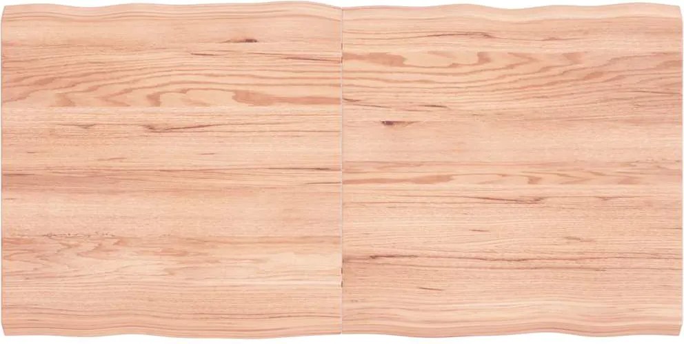 vidaXL világosbarna asztallap 120x60x(2-4)cm kezelt tömör élőszegélyes