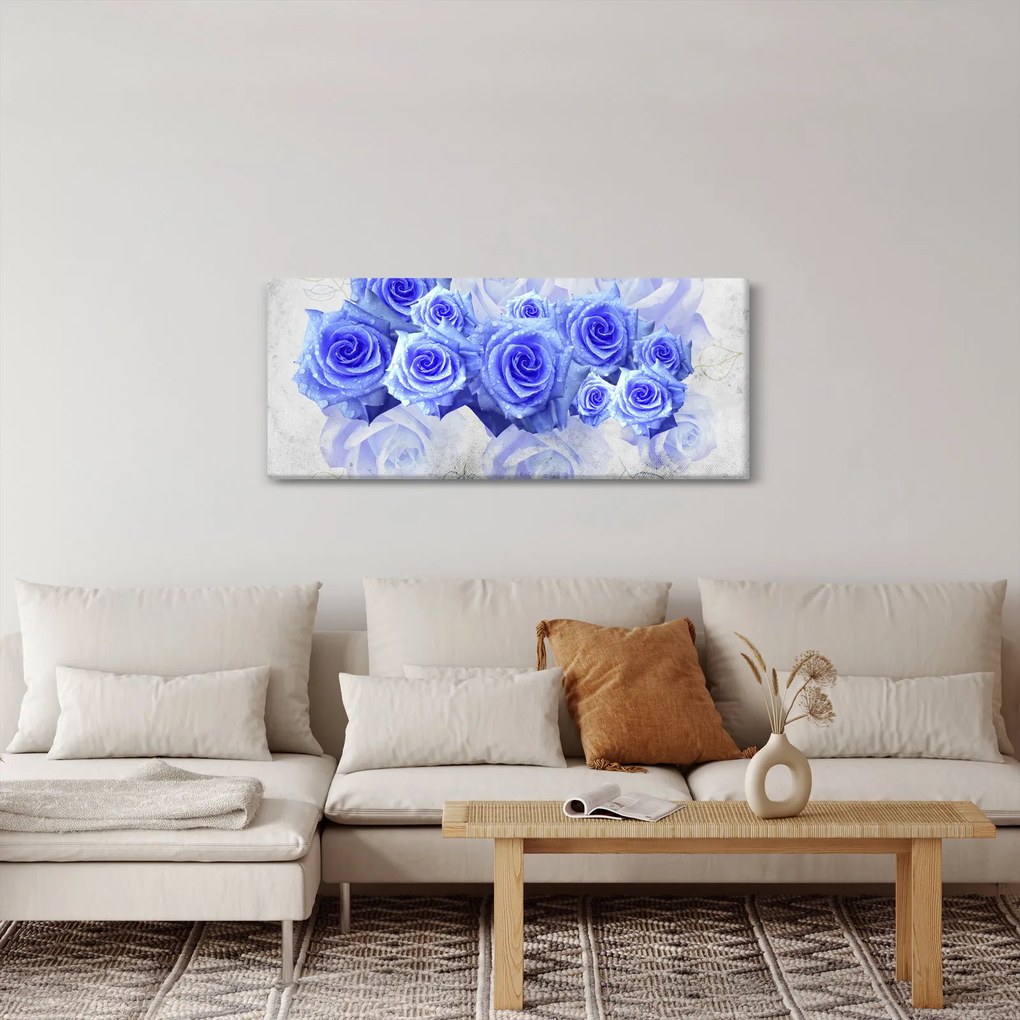 Kép - Kék rózsa (120x50 cm)
